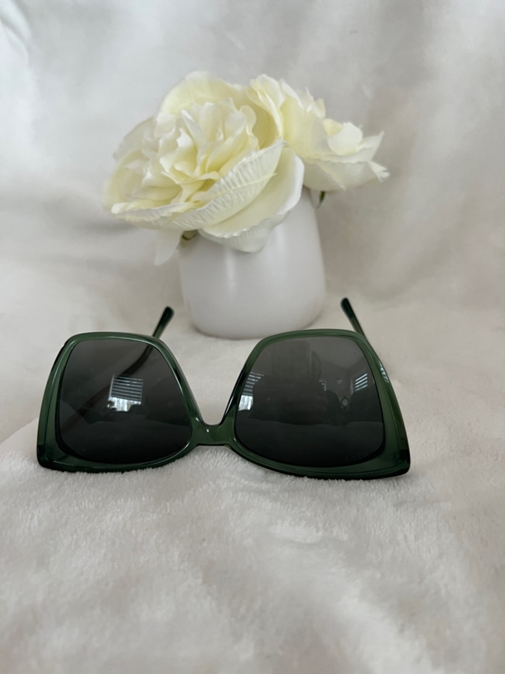 Dark Green Cat Eye Sunglasses - Women Accessories - Picture 2 of 7